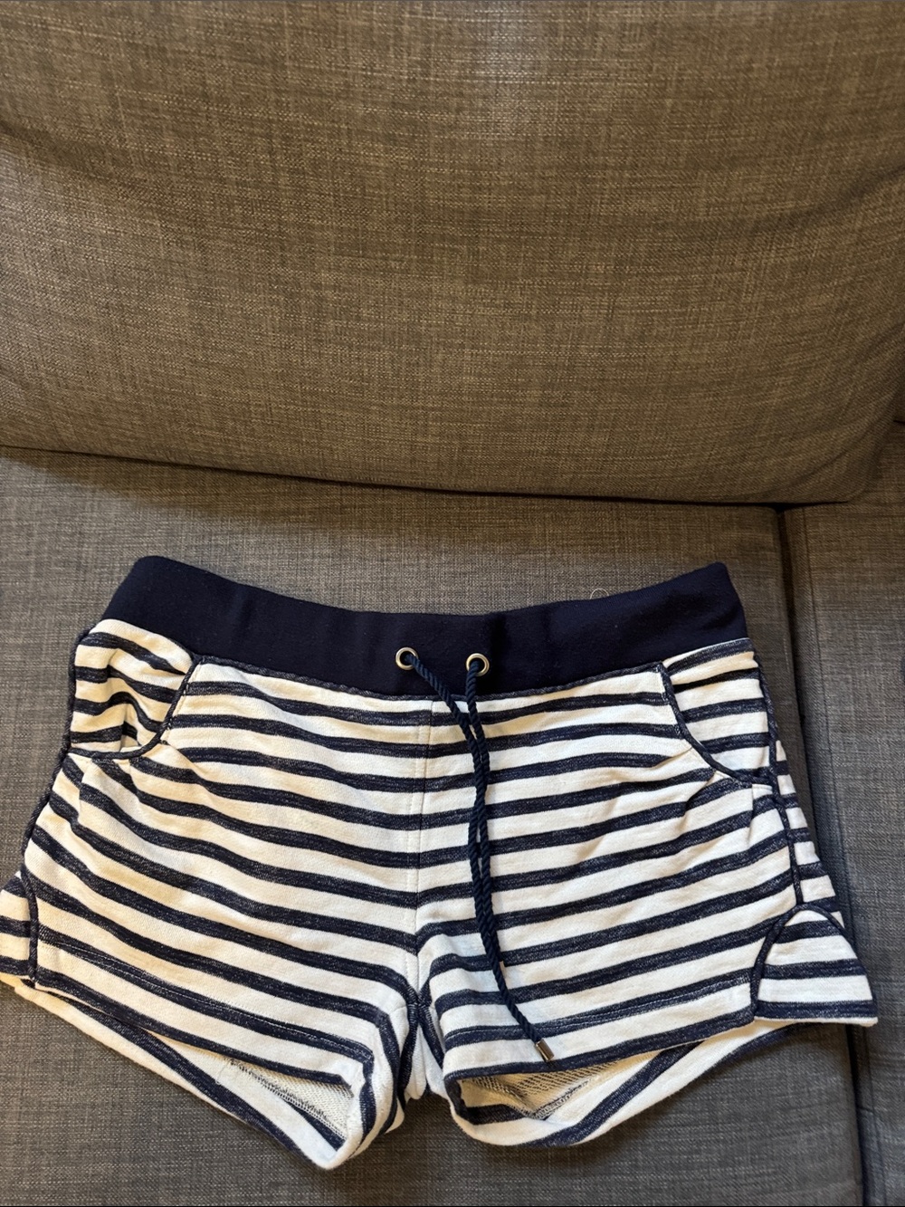 LaRok Navy & White Striped  Shorts